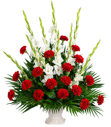 Red and White Floor Basket