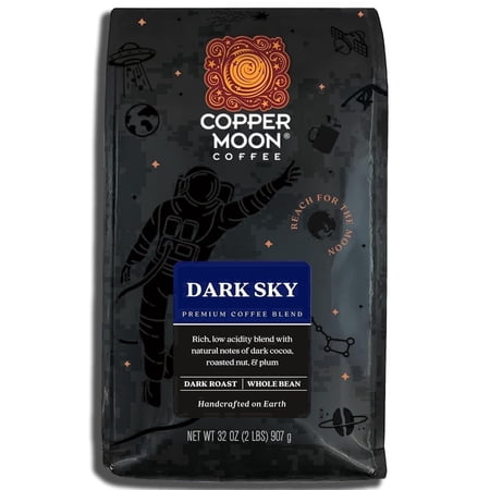 Copper Moon Whole Bean Coffee, Dark Roast, Dark Sky Blend, 2 lb bag