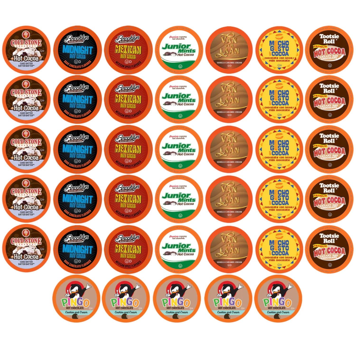 Best of the Best Hot Chocolate Pods Compatible with Keurig tea pods Brewers, Variety Sampler 40-Pack