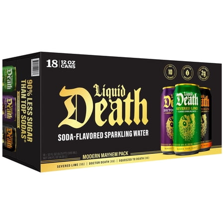 Liquid Death Soda Flavored Sparkling Water Variety Pack, 12 fl. oz., 18 pk.