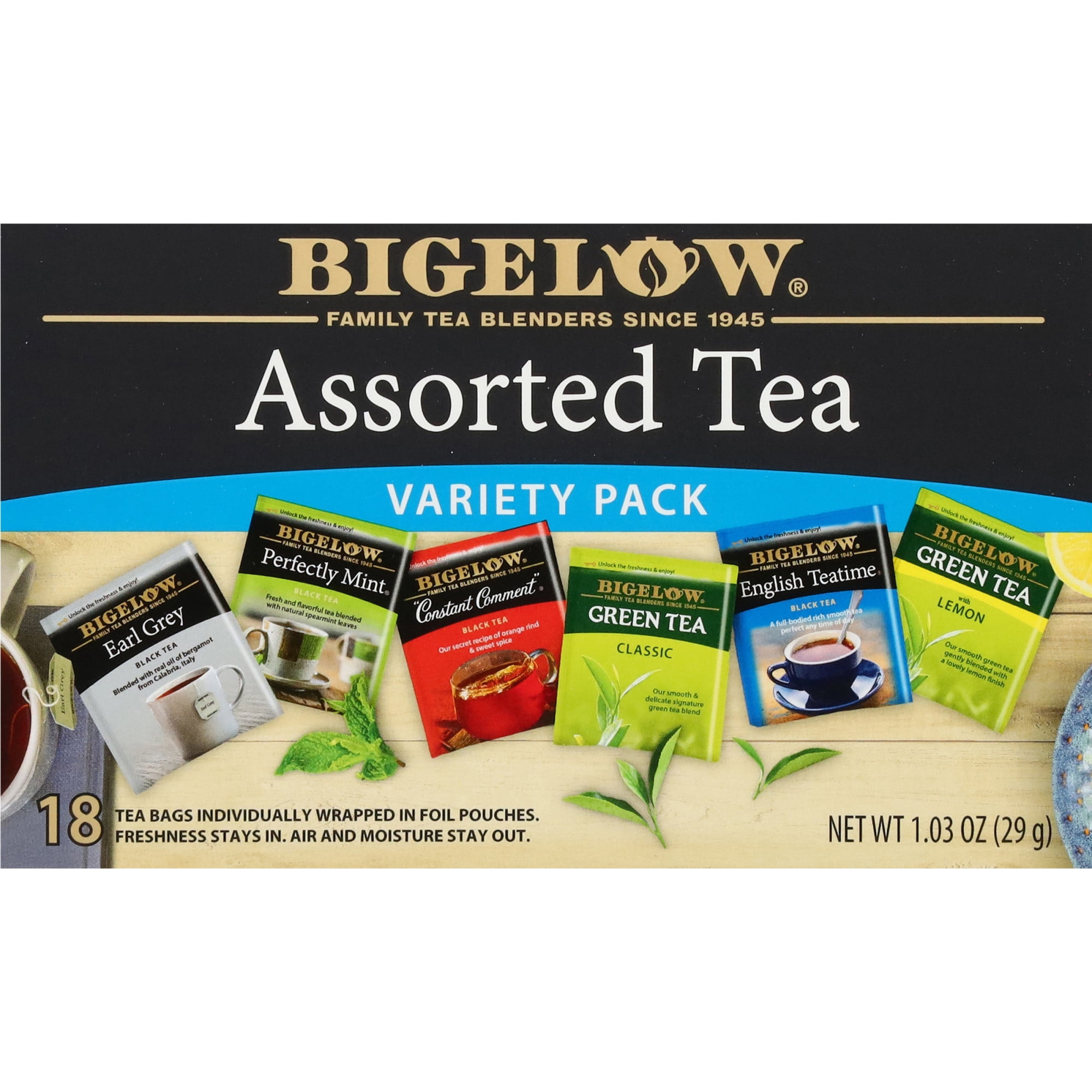 Bigelow Tea Variety Pack, 18 Count