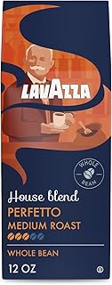 Lavazza House Blend Perfetto Whole Bean Coffee 12oz Bag, Medium Roast, Full-bodied, Intensity 3/5, 100% Arabica, Ideal for Drip Brewers, (Pack of 1) - Package May Vary