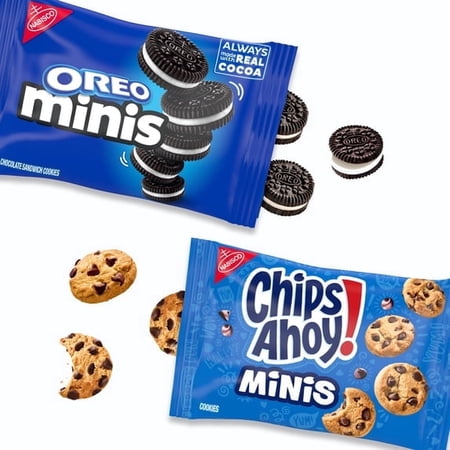 2 packs-Nabisco Crowd Favorites Cookies Variety Pack, OREO Minis & CHIPS AHOY! Minis, 30 Snack Packs