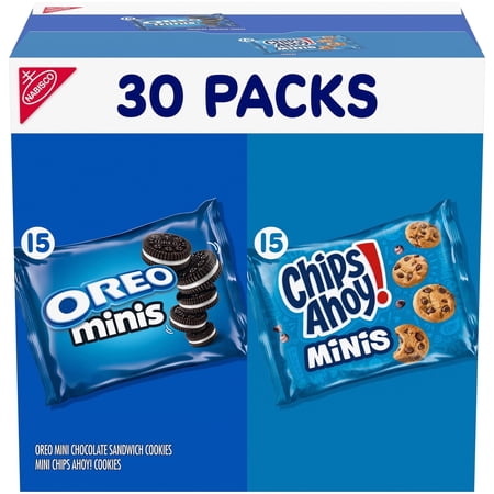 Nabisco Crowd Favorites Cookie Variety Pack, CHIPS AHOY! Mini & OREO Mini, 30 Snack Packs