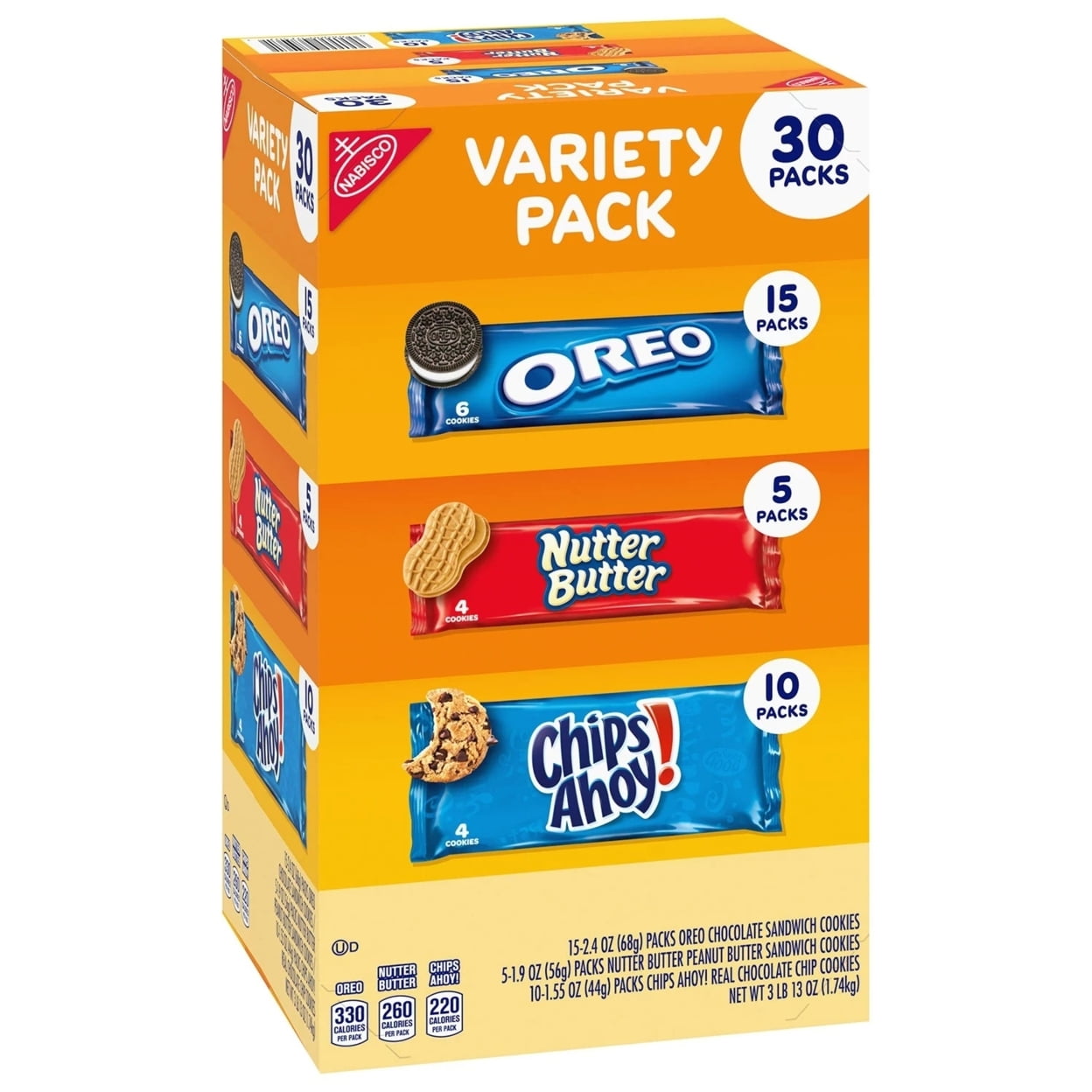 Nabisco Cookie Variety Pack with OREO Chips Ahoy! Nutter Butter (30 Pack)