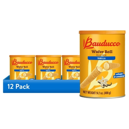 (12 pack) Bauducco Wafer Roll Vanilla, 14.1oz