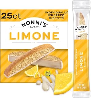 Nonni's Limone Biscotti Lemon Cookies, Individually Wrapped, 25ct