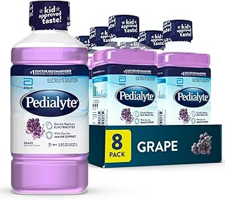 Pedialyte Electrolyte Drink, Grape Hydration Drink | Hydration for Adults and Kids, 3 Key Electrolytes to Quickly Restore Fluids and Electrolytes, with Zinc for Immune Support