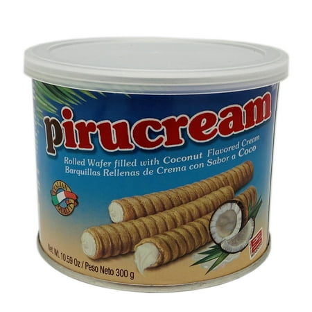 Pirucream Rolled Wafer Filled with Coconut Flavored Cream/Coco 10.59 oz.