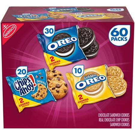Nabisco Sweet Treats Cookie Variety Pack, OREO and CHIPS AHOY! (60 pk.)