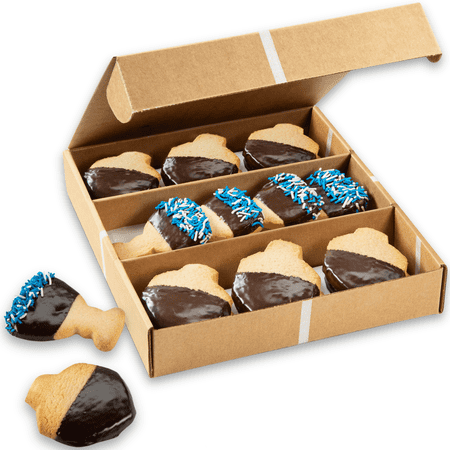 Hanukkah Cookies | Menorah & Dreidel Shortbread Cookies | Chocolate Cookies, Holiday Gift Box | Gourmet Food Gifts for Men, Women, Kids, Corporate Gifts | Kosher & Nut Free- Stern's Bakery