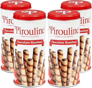 Pirouline Rolled Wafers Chocolate Hazelnut, 3.25 oz, 4pk