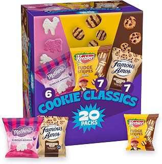 Mother's Circus, Keebler Fudge Stripes, Famous Amos, Variety Pack, 20 Ct | Sweet treats for kids and adults, cookies variety pack, Mothers Circus, pouch box, chocolate