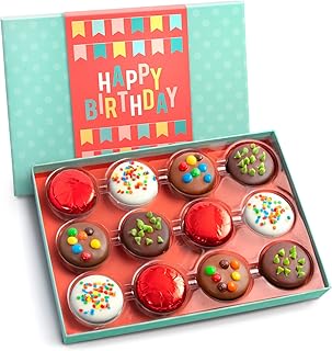 A Gift Inside Birthday Deluxe Chocolate Covered Sandwich Cookies Gift Box