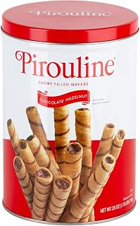 Pirouline Chocolate Hazelnut Rolled Wafers, 1.75 lb Tin