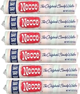 Necco The Original Wafer Candy, Enjoy all of the Different Flavors to yourself or Share with Someone, Timeless Classic Everyone is Sure to Enjoy - 2 Ounce Rolls (Pack of 6)