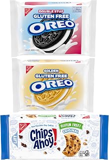 OREO and CHIPS AHOY! Gluten Free Cookies Variety Pack, 3 Packs | OREO Double Stuf, OREO Golden, CHIPS AHOY! Chocolate Chip Cookies