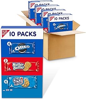 NABISCO Cookies Variety Pack, Oreo, Nutter Butter, and Chips Ahoy!, 40 Total Four-Cookie Snack Packs (4 Boxes)