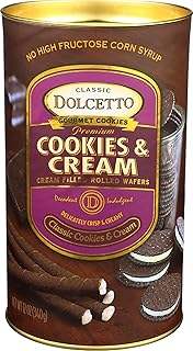 DOLCETTO Dolcetto Wafer Rolls Cookies Cream, 12 OZ