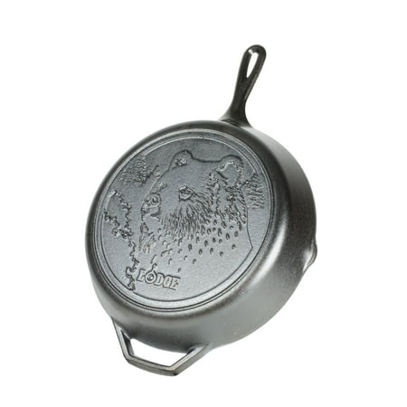 Lodge Wildlife Series 12" Cast Iron Skillet, Bear Scene, L10SKWLBR