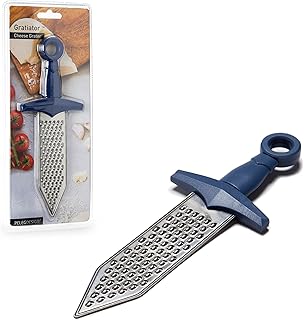 PELEG DESIGN Handheld Cheese Grater Durable Rust-Proof Metal (Gratiator) | Grater For Cheese, Chocolate, Spices and More, Cute Kitchen Gift and Funny Kitchen Gadget with Sword-Shaped