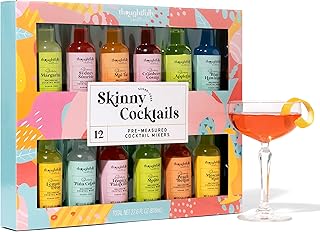 Skinny Cocktail Mixer Gift Set, Low Calorie Drink Mix Collection, Set of 12 | Cocktail & Mocktail Mixers, Home Bar Essential, Guilt-Free Drinks, Entertaining, Parties, Hostess Gift & Foodies