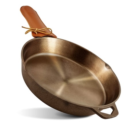 Modern Innovations 10 Inch Cast Iron Skillet, Pre-Seasoned Smooth Polished Surface, Heavy-Duty, Naturally Non-Stick 100% Cast Iron Frying Pan- Saute, Sear & Grill on Campfires, Stoves & Ovens