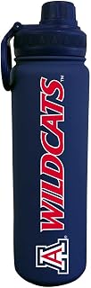 Campus Colors Arizona Wildcats Stainless Steel Water Bottle 24 oz Insulated | Officially licensed Bear Down tumbler with carry clip - vacuum sealed drinkware keeps drinks cold for fans and alumni