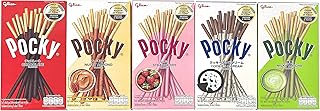 Pocky Biscuit Stick 5 Flavor Variety Pack (Pack of 5) (Total 7.2 oz) - Classic Flavors