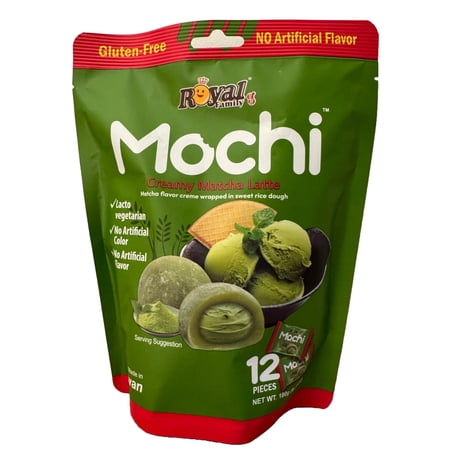 Royal Family Mochi - Matcha, Maple, Tiramasu or Strawberry (12 Piece p/pk.)
