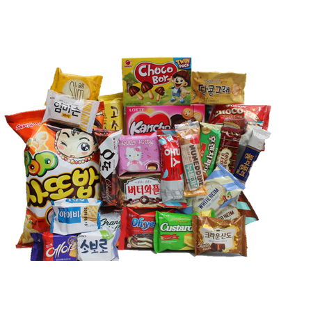 Korean Premium Snack Box Assorted Package Popular Deluxe Korean Brand Snacks and More! Perfect for GIFT | Gift Care Package 25 Packs