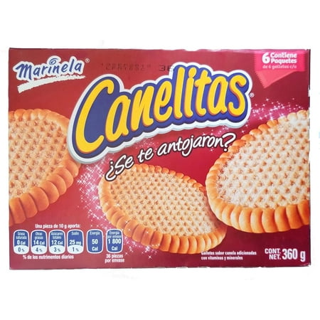 Marinela Canelitas, Irresistible Mexican Cinnamon Cookies, 1 box (6 individual bags)