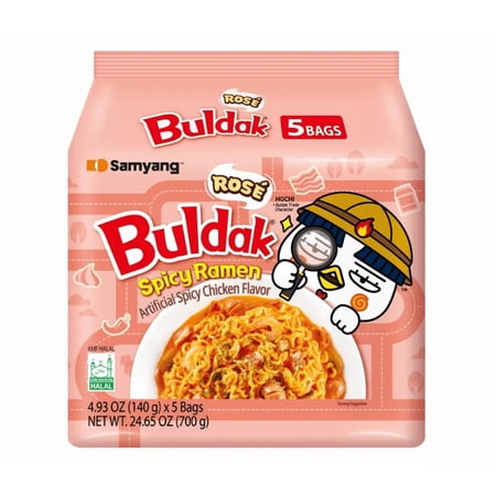 Samyang Buldak Rose Spicy Ramen Noodles - 24.65oz/5ct