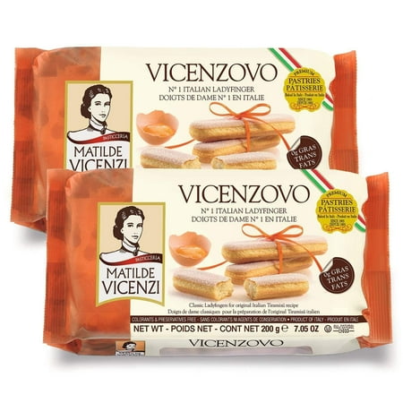 Vizenzovo Ladyfingers, Classic Italian DHF10 Biscuits, 7.05 Ounce (2 Pack)