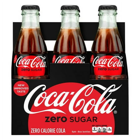 Coke Zero Sugar 8 oz Glass Bottles - Pack of 24