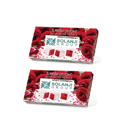Turkish Delight With Rose Petal Halal - Net Wt. 16oz / 454g - Pack of 2 Boxes