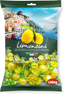 Sanniti Limoncini Frizzanti Candy | Sparkling Candies with Natural Flavor Made with Italian Lemons | 6.17 Ounce Bag