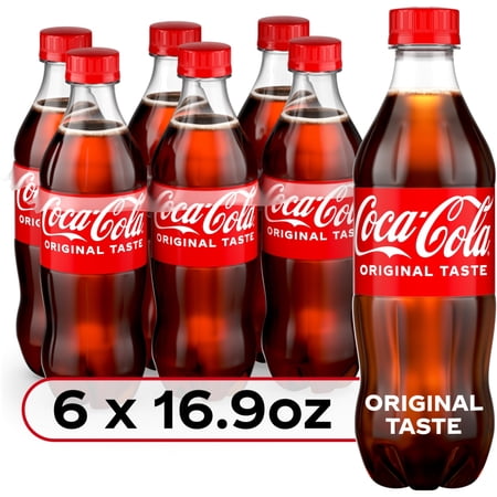 Coca-Cola Classic Soda Bottles 6 CT / 16.9 fl oz - Pack of 1