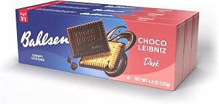 Bahlsen Choco Leibniz Dark Cookies (3 boxes) - Leibniz Butter Biscuits topped with a thick layer of German Chocolate - 4.4 oz boxes