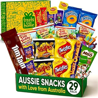 Australian Snack Gift Box Mega 29 Pack | Best Aussie Candy and Food Products, Authentic Taste of Australia, Large Snack Box, Australian Expats