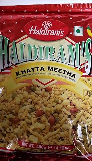 Haldiram's Khatta Meetha (Sweet-n-spicy) Mix of Chickpeas Flour Noodles,Rice flakes, Green Peas & Peanuts - 35.30oz, 1kg