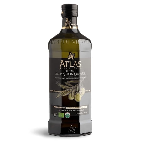 Atlas 750 ml Organic Cold Pressed Moroccan Extra Virgin Olive Oil, Polyphenol Rich, EVOO from Morocco, Newly Harvested Unprocessed by Atlas Olive Oils