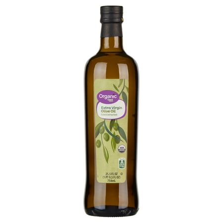 Great Value Organic Extra Virgin Olive Oil, 25.5 fl oz Glass Bottle