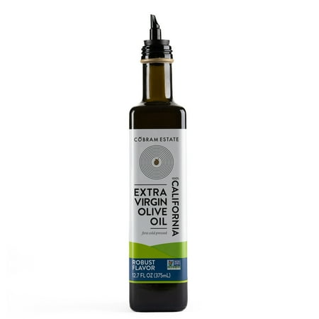 Cobram Estate Robust Flavor 100% California Extra Virgin Olive Oil, 12.7 fl oz Bottle - First Cold Pressed, Easy-Pour Cooking Oil
