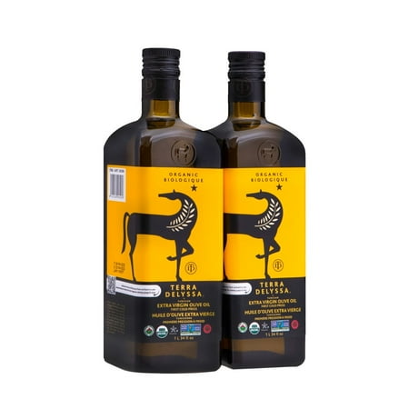 Terra Delyssa Organic Extra Virgin Olive Oil, 1L (Pack of 2)