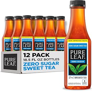 Pure Leaf Iced Tea, Zero Sugar Sweet Tea, 18.5 Fl Oz Bottles (12 Pack) | Formula May Vary, Zero Added Sugar