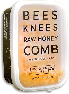 Bees Knees Raw Honeycomb, Double Sealed, 7oz | 100% Edible Acacia Honey Comb, Sweet Floral Flavor | Harvested from Hungarian Forests, Elevate Cheese Boards & Charcuterie