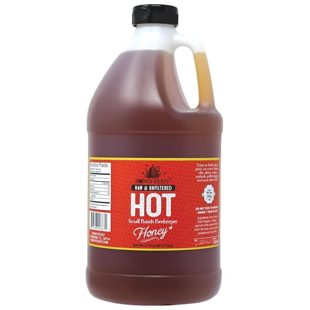 HONEY FEAST Hot Honey 6 Pounds Bulk - Spicy Infusion for Enthusiasts, Perfect Gourmet , Ideal for Spicy Food Lovers and Foodie Gift Sets