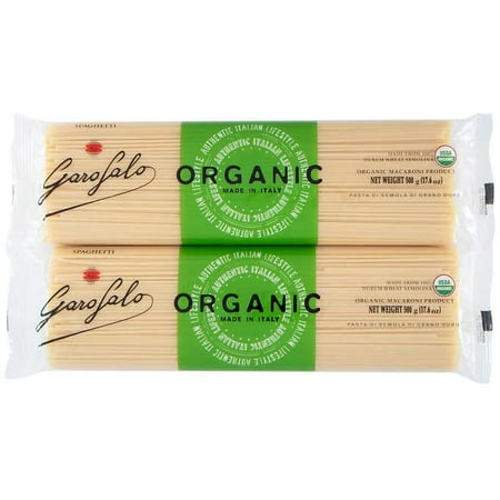 Garofalo Organic Spaghetti Pasta, 17.6 oz (Pack of 8) - 100% Durum Wheat Semolina, USDA Organic, Authentic Italian Imported Pasta