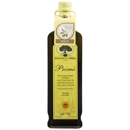 Frantoi Cutrera Primo Cold Extracted Italian Extra Virgin Olive Oil Cold Pressed, Polyphenol Rich Olive Oil, Authentic Certified DOP Sicilian EVOO Imported From Italy, 25.4 fl oz (Pack of 1),